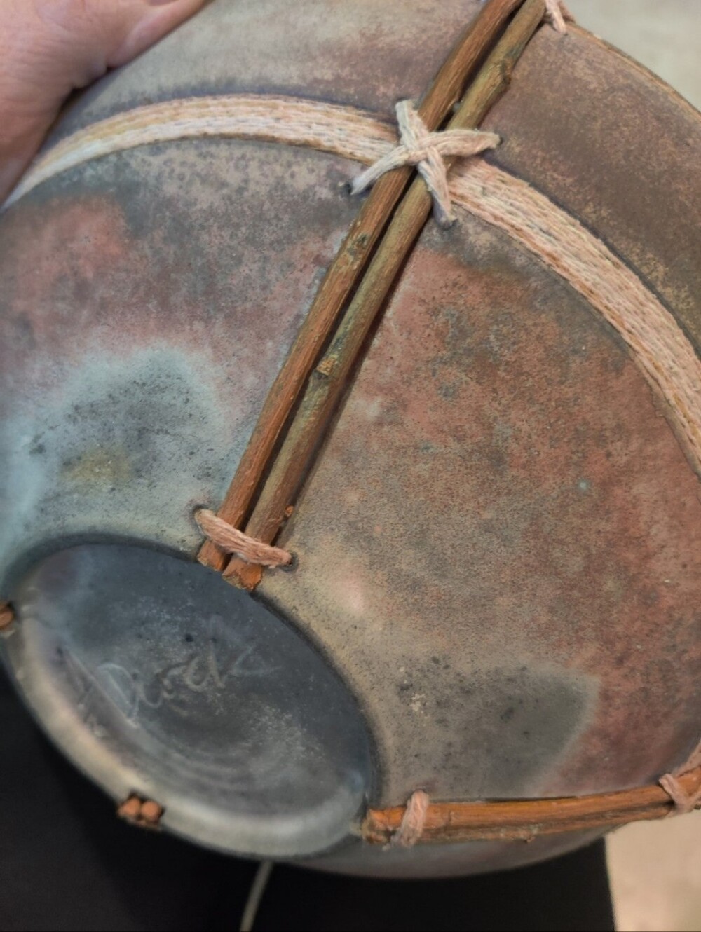 Woven Twig & Ceramic Bowl By M&C Adcock - Picture 8 of 9